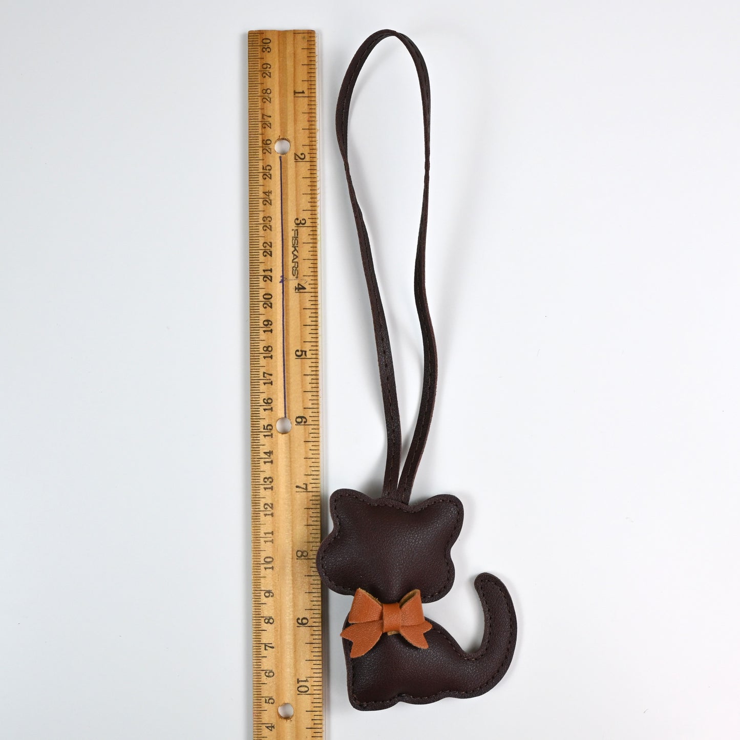 Playful Cat Faux Leather Bag Charm –  6 Colors
