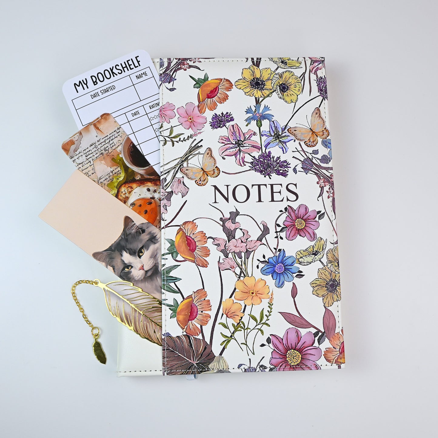 [B-GRADE SALE] A5 Floral Hardcover Journal – "The Flowers Are Bright"
