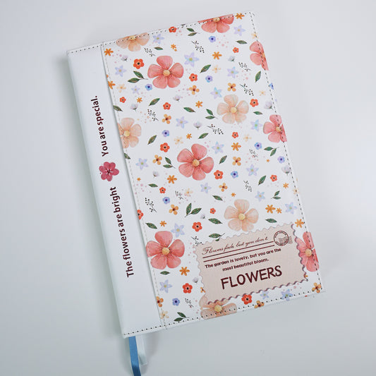A5 Flowers Hardcover Journal – "The Flowers Are Bright"