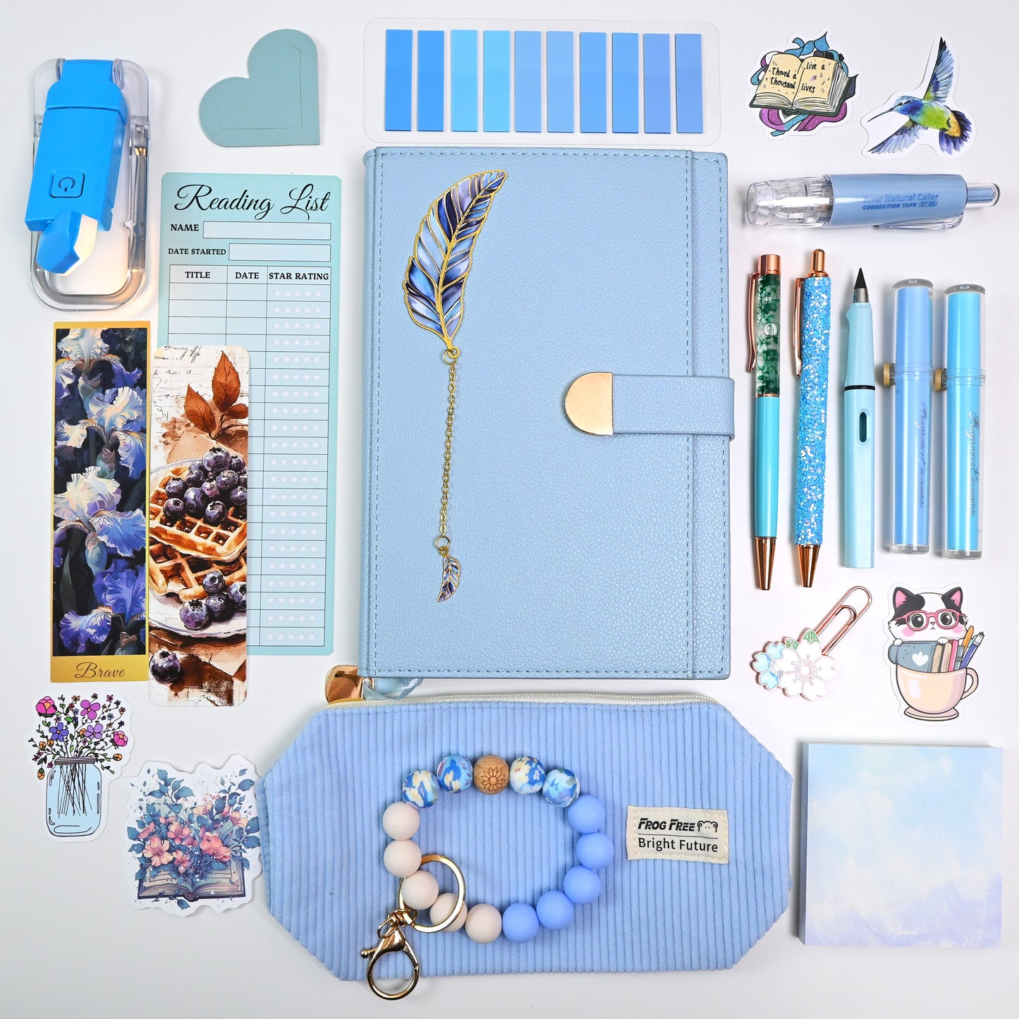 Blue Exclusive Bundle | Aesthetic Stationery & Reading Set