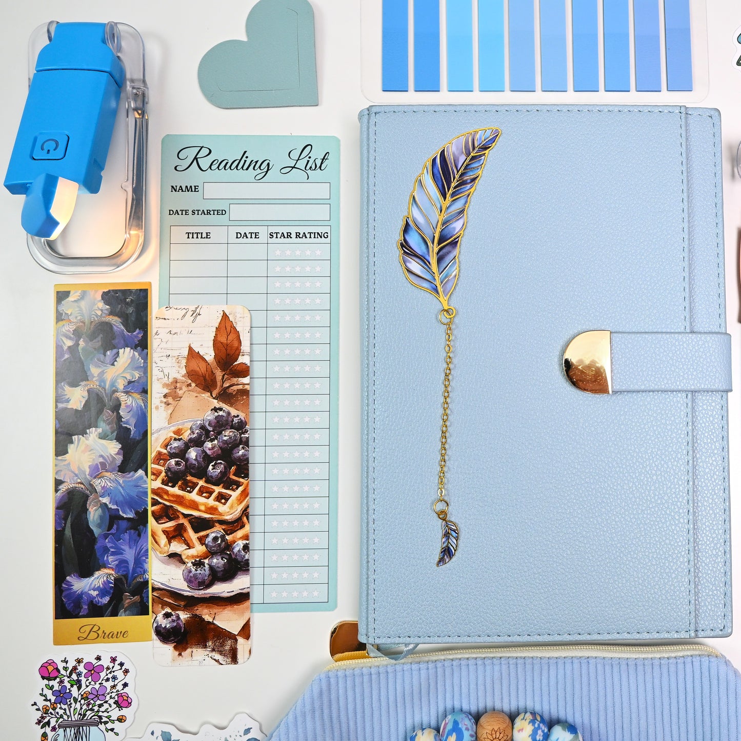 Blue Exclusive Bundle | Aesthetic Stationery & Reading Set