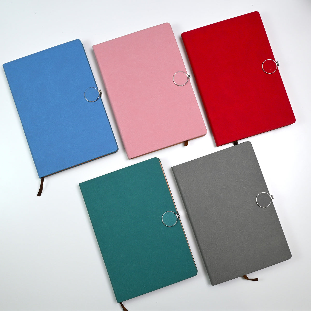 [B-GRADE SALE] A5 Ring Accent Hardcover Journal (Multiple Colors)