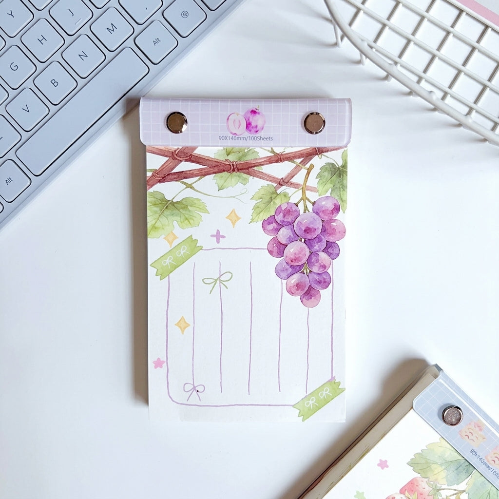 Sweet Fruit Series Pocket Notepad — 100 Sheets Desk Stationery