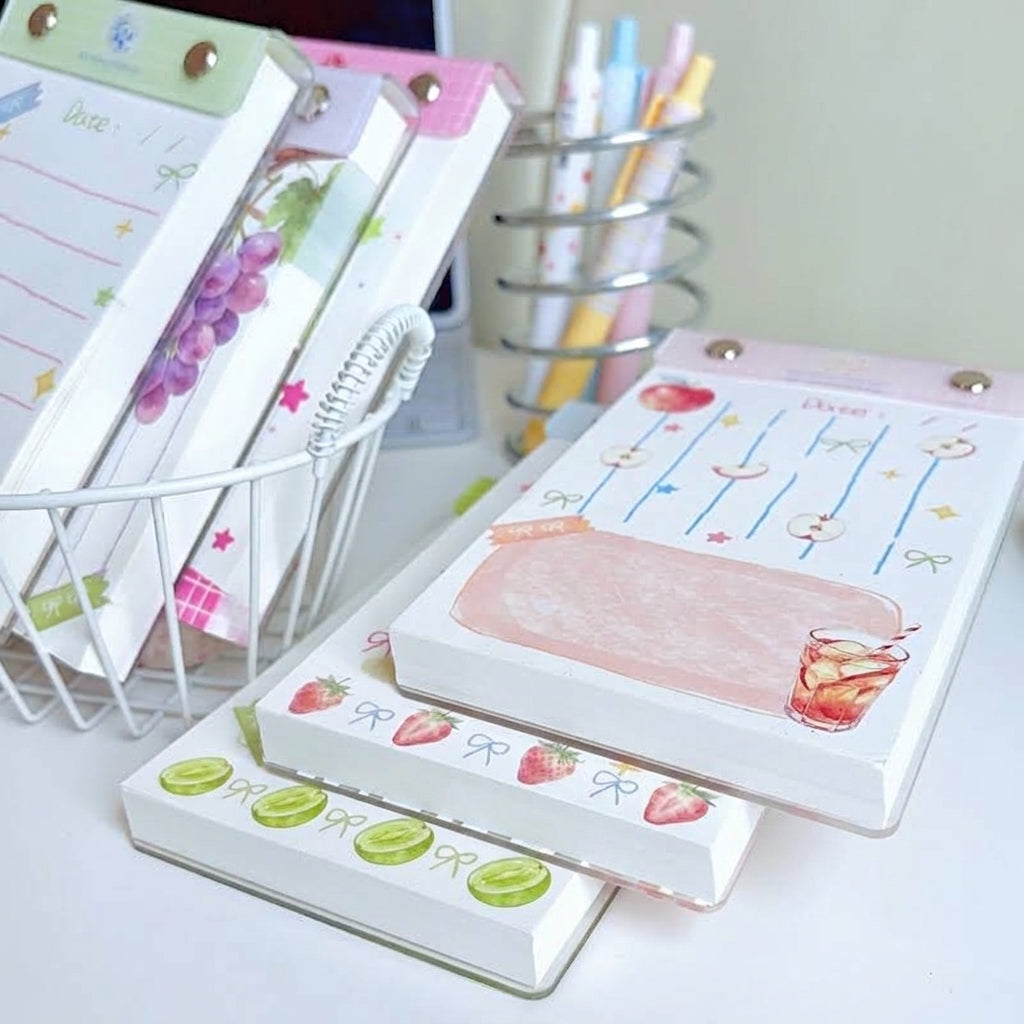 Sweet Fruit Series Pocket Notepad — 100 Sheets Desk Stationery