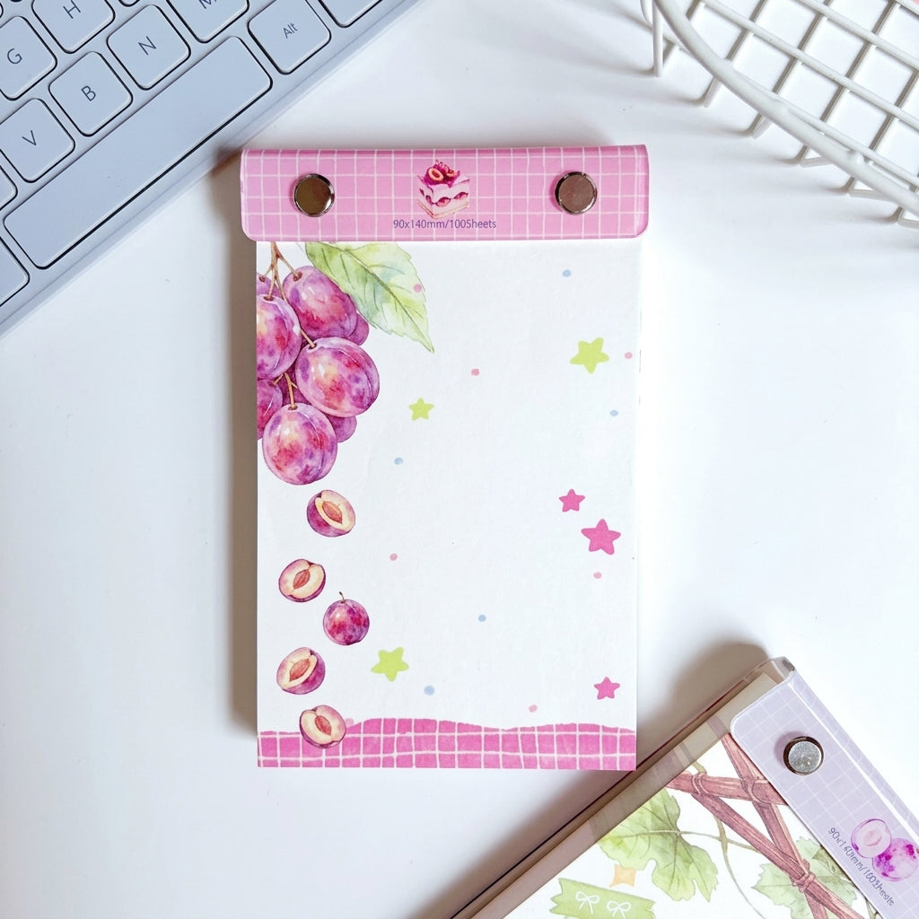 Sweet Fruit Series Pocket Notepad — 100 Sheets Desk Stationery